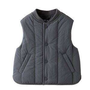 Zara Gray Quilted Vest